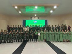 Dandim Pimpin Laporan Korps Pindah Satuan Pabung Mayor Inf Djoko Lelono