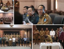 Pj. Gubernur Pimpin Rakor, Teken Komitmen Dukungan Pilkada Serentak di Bangka Belitung