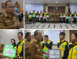 Serahkan Bonus Popda, Bupati Bateng Apresiasi Kerja Keras Atlet dan Pelatih