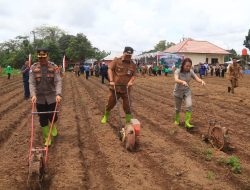 Aksi Tanam Jagung Polres Belitung Untuk Swasembada Pangan