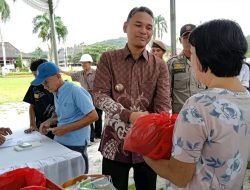 Pasar Murah Bersubsidi di Halaman Kantor Bupati Bangka, Jumat (24/01/2025).