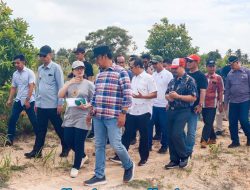Kunker Wamen Stella ke Rambak, Tinjau Kawasan Rencana Pembangunan SMA Garuda