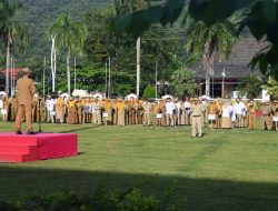 Pimpin Apel Mingguan Usai Libur Bersama, PJ Bupati Ingatkan Evaluasi Kinerja Triwulan Pertama
