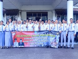 Pj Sekda Lepas 8 Calon Paskibraka Bangka Ke Seleksi Nasional