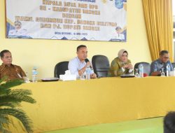 Rapat Koordinasi dengan Kepala Desa dan BPD Se Kabupaten Bangka, Jum’at (16/05/25) di Balai Desa Deniang