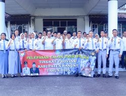 Pelepasan 8 Calon PASKIBRAKA Kabupaten Bangka untuk mengikuti seleksi ke tingkat nasional, Rabu (14/05/2025).