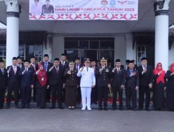 Upacara Peringatan HUT Pancasila Tahun 2025 di Kabupaten Bangka, Senin (2/6/2025) di halaman Kantor Bupati Bangka