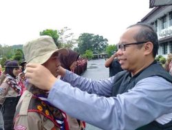 Pelepasan Kontingen Kwarcab Bangka mengikuti Jambore Daerah V Kwarda Babel tahun 2025, Sabtu (14/06/2025) di Hal. Kantor Bupati Bangka