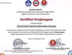TERBAIK INDONESIA DALAM TATA KELOLA STUNTING BERBASIS PENDIDIKAN ANAK USIA DINI, PJ BUPATI BANGKA TERIMA PENGHARGAAN SEAMEO REFCON AWARD 2025