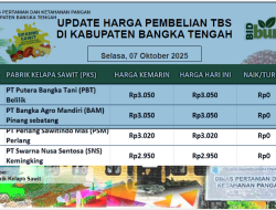 Update Harga Tandan Buah Segar (TBS) 07 Oktober 2025