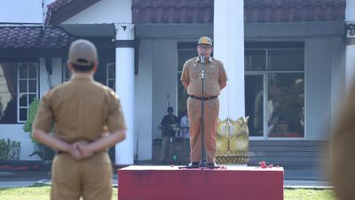 Pimpin Apel Senin Bersama, PJ Sekda Ajak Pegawai Selalu Bersyukur