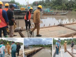 Pastikan Berjalan Lancar, Bupati Bangka Tengah Tinjau Perkembangan Pembangunan Dermaga Bongkar Muat Nelayan