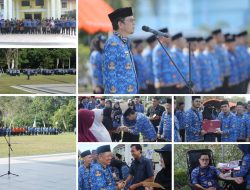 ASN Bangka Tengah Terima Santunan dan Penghargaan pada Upacara HUT Ke-54 Korpri