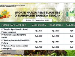 Update Harga Tandan Buah Segar (TBS) 03 Desember 2025