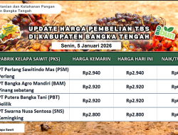 Update Harga Tandan Buah Segar (TBS) 05 Januari 2026